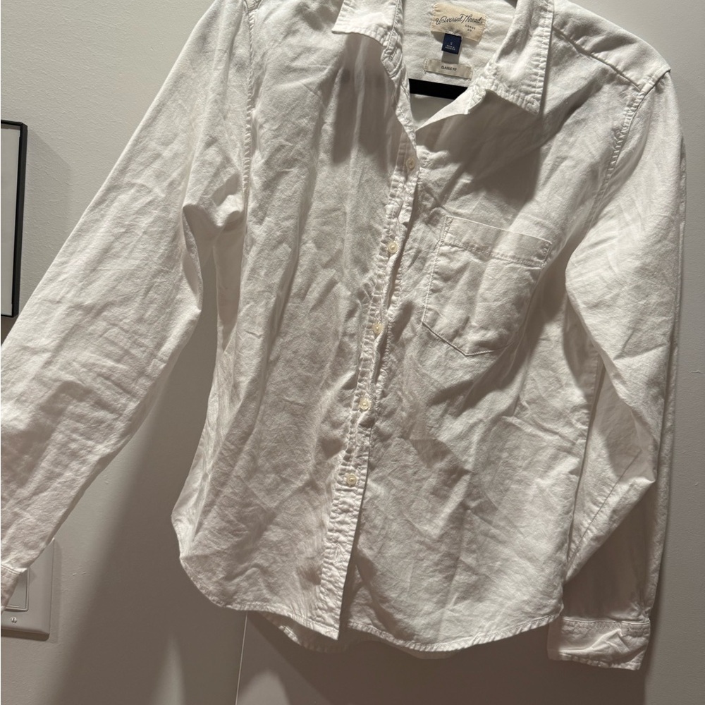 Universal Thread White Casual Button Down Shirt - image 1